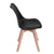 Silla Eames Acolchonada Negra